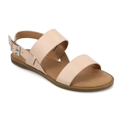 Journee Collection Womens Lavine Slingback Strap Flat Sandals