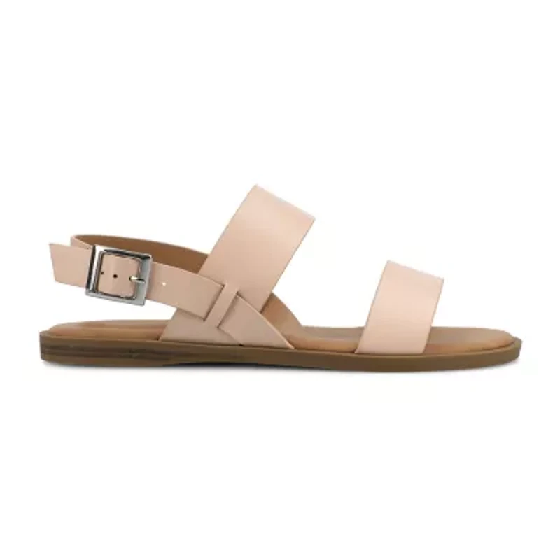 Journee Collection Womens Lavine Slingback Strap Flat Sandals