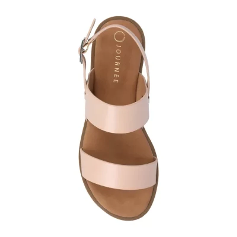 Journee Collection Womens Lavine Slingback Strap Flat Sandals