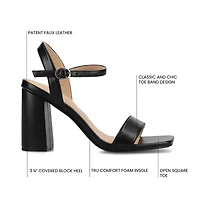 Journee Collection Cloudsteppers Womens Tivona Heeled Sandals