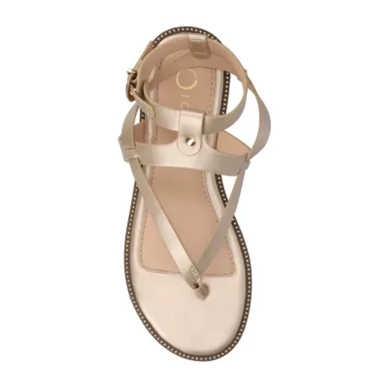 Journee Collection Womens Tangie Ankle Strap Flat Sandals