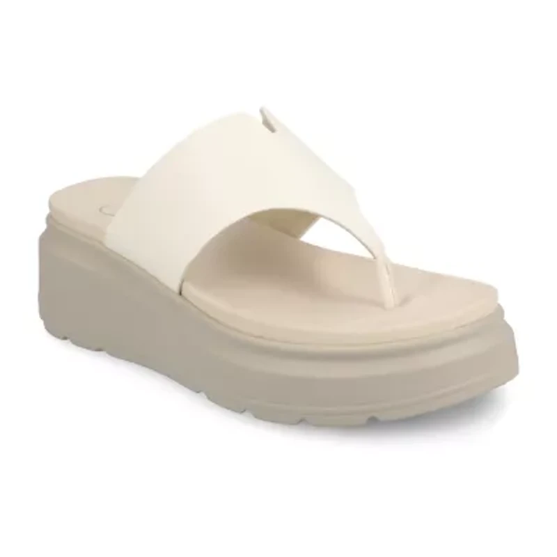 Journee Collection Womens Carah Wedge Sandals