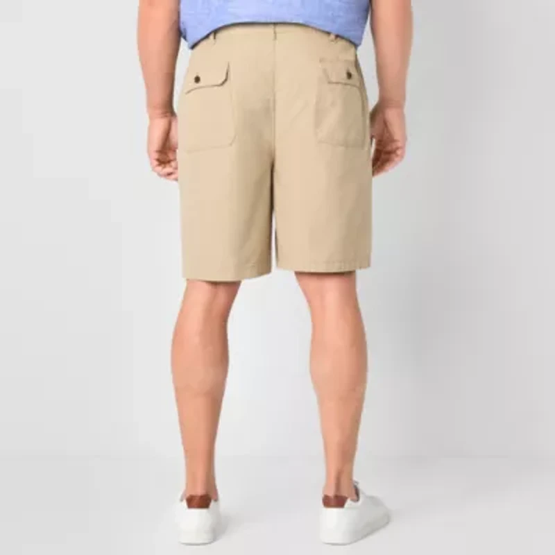 St. John's Bay Hiking Mens 10" Mid Rise Big and Tall Stretch Fabric Cargo Short