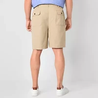 St. John's Bay Hiking Mens 10" Mid Rise Big and Tall Stretch Fabric Cargo Short