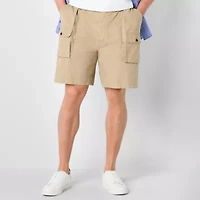St. John's Bay Hiking Mens 10" Mid Rise Big and Tall Stretch Fabric Cargo Short