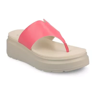 Journee Collection Womens Carah Wedge Sandals