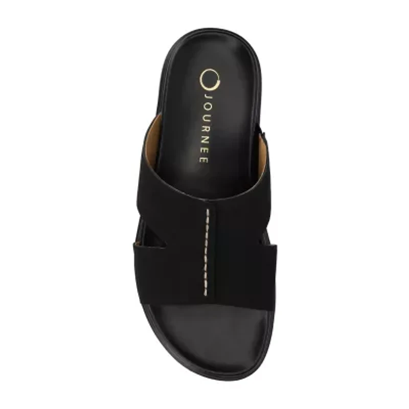 Journee Collection Womens Misey Flat Sandals