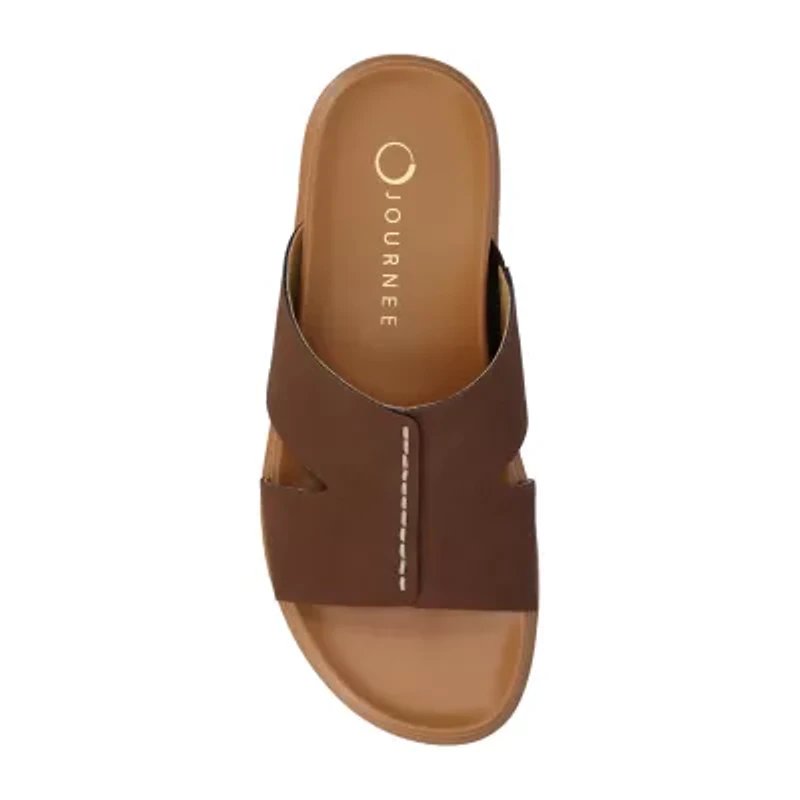 Journee Collection Womens Misey Flat Sandals