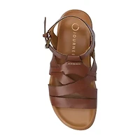 Journee Collection Womens Mistee Ankle Strap Flat Sandals