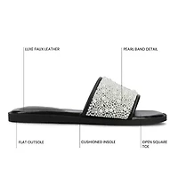 Journee Collection Womens Precly Flat Sandals