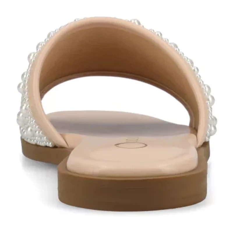 Journee Collection Womens Precly Flat Sandals