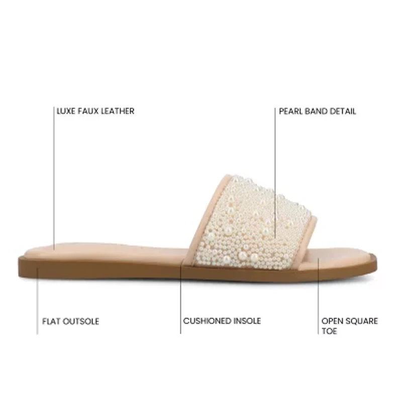 Journee Collection Womens Precly Flat Sandals