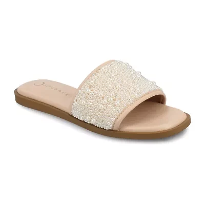 Journee Collection Womens Precly Flat Sandals