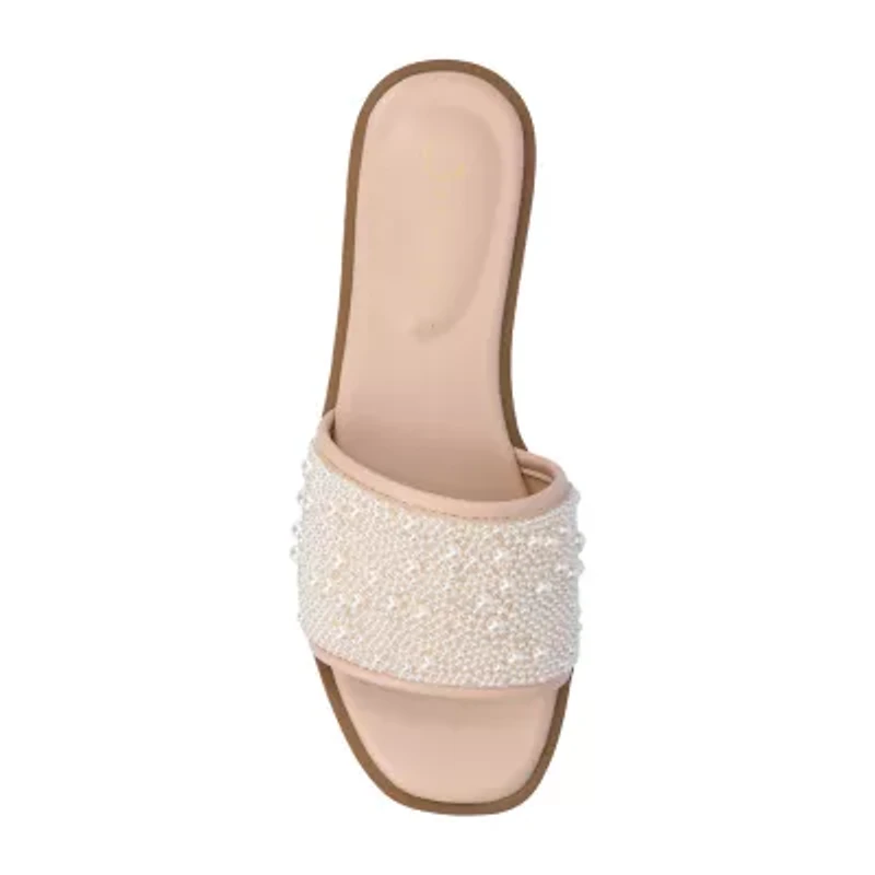 Journee Collection Womens Precly Flat Sandals