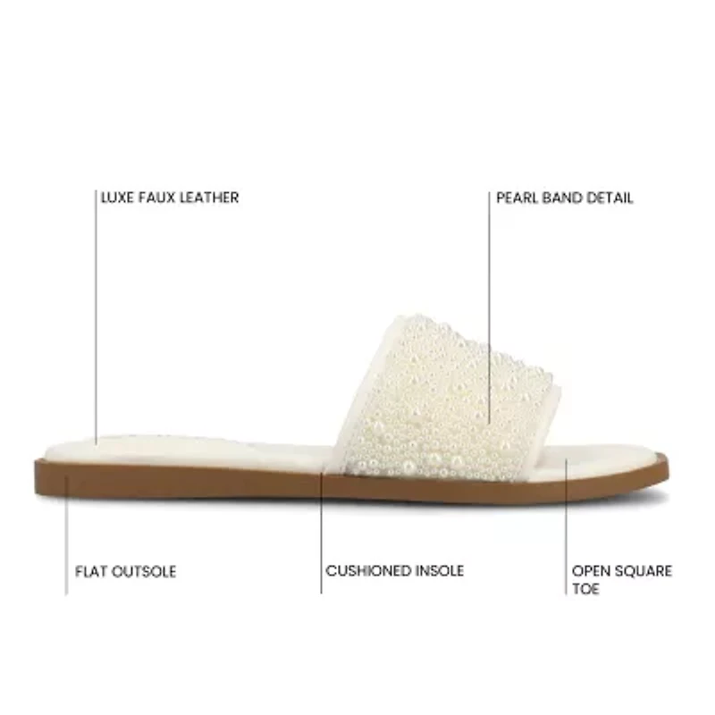 Journee Collection Womens Precly Flat Sandals