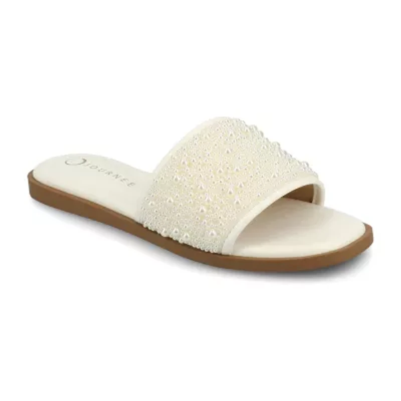 Journee Collection Womens Precly Flat Sandals