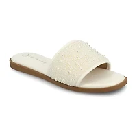 Journee Collection Womens Precly Flat Sandals