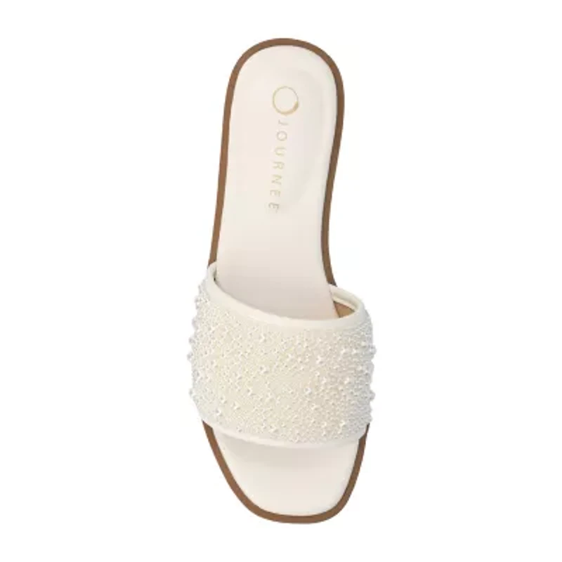 Journee Collection Womens Precly Flat Sandals