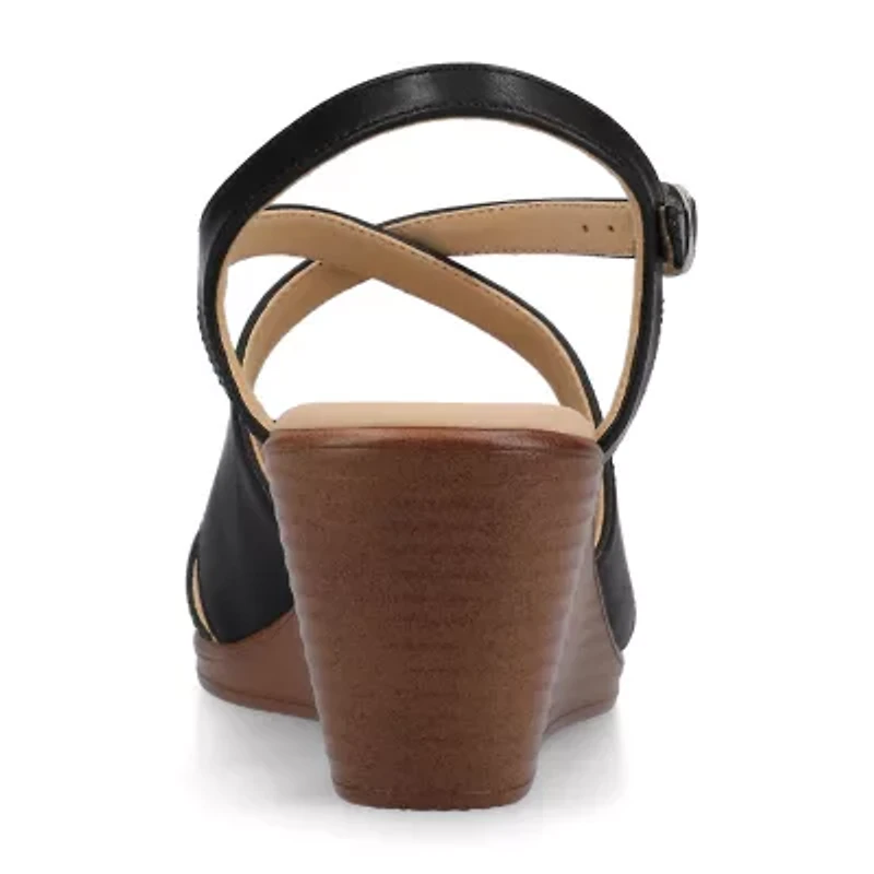 Journee Collection Cloudsteppers Womens Kedzieii Wedge Sandals