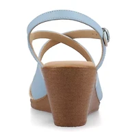 Journee Collection Womens Kedzieii Wedge Sandals