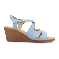 Journee Collection Womens Kedzieii Wedge Sandals