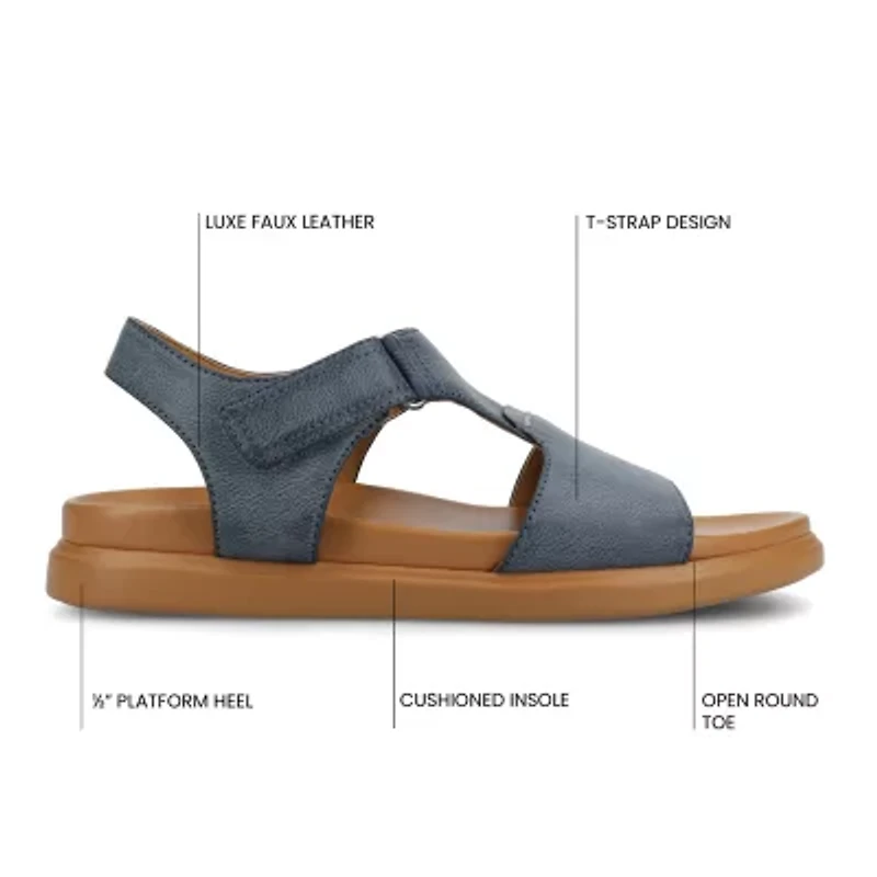 Journee Collection Womens Mira Flat Sandals