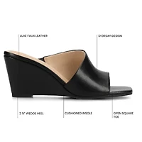 Journee Collection Womens Clementine Wedge Sandals