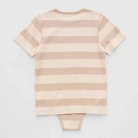 Thereabouts Little & Big Kid Boys Bodysuit Closure Easy-on + Easy-off Adaptive Crew Neck Short Sleeve