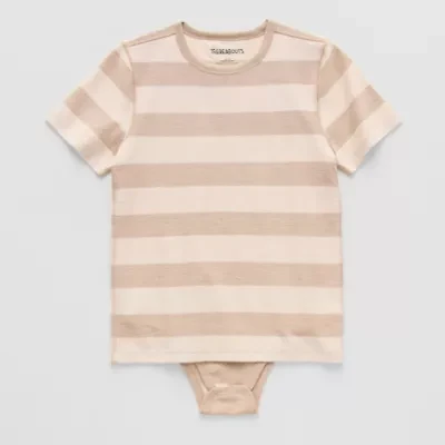 Thereabouts Little & Big Kid Boys Bodysuit Closure Easy-on + Easy-off Adaptive Crew Neck Short Sleeve