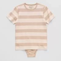 Thereabouts Little & Big Kid Boys Bodysuit Closure Easy-on + Easy-off Adaptive Crew Neck Short Sleeve