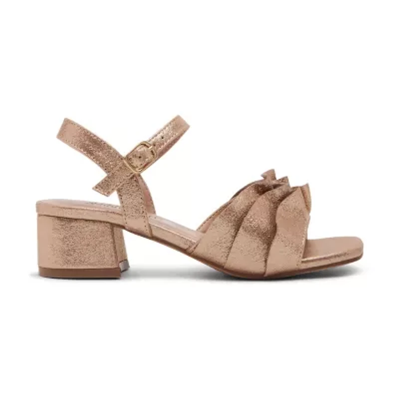 Madden Girl Roslyn Little & Big Kid Girls Square Open Toe Block Heel Pumps