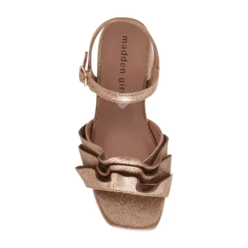 Madden Girl Roslyn Little & Big Kid Girls Square Open Toe Block Heel Pumps