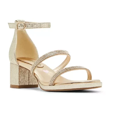 Madden Girl Sidra Little & Big Kid Girls Open Toe Block Heel Pumps
