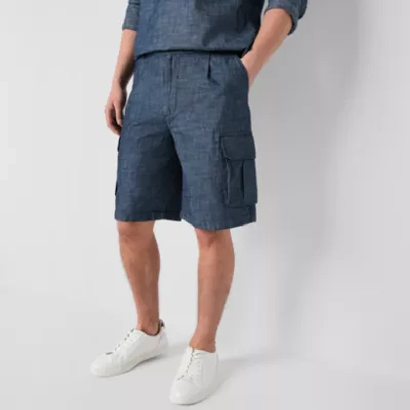 mutual weave Mens 10" Drawstring Waist Cargo Short