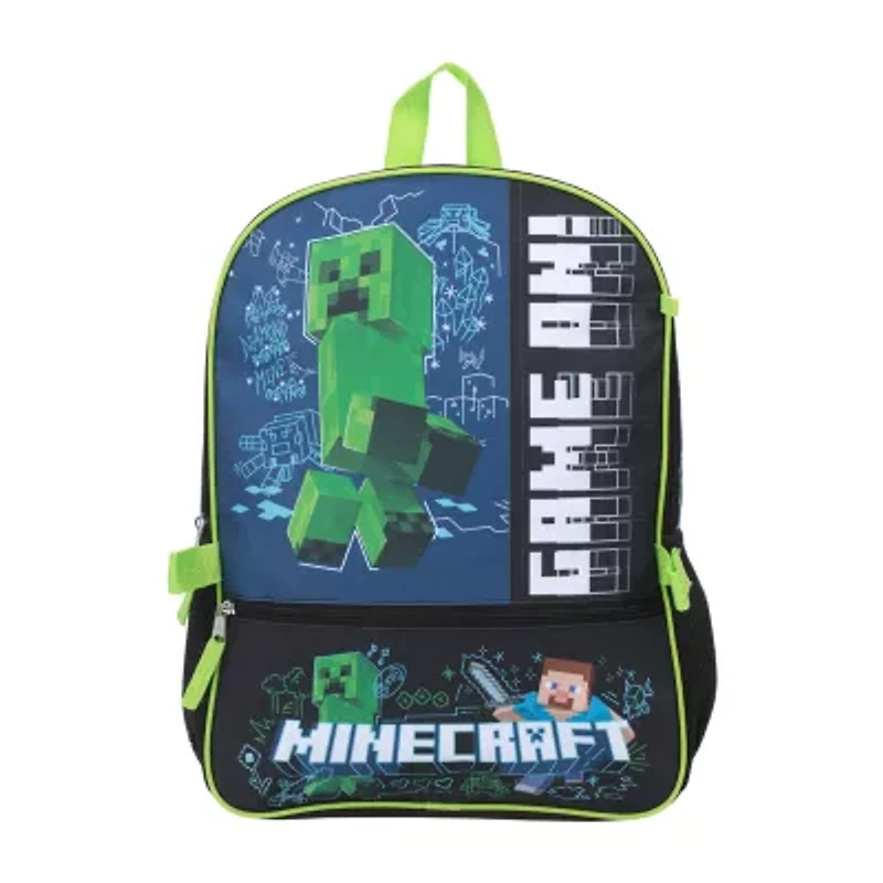 Licensed Minecraft 5-Piece Backpack Set