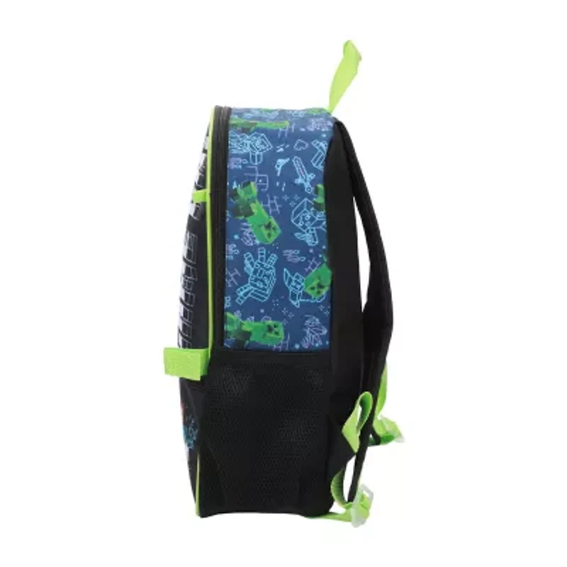 Licensed Minecraft 5-Piece Backpack Set