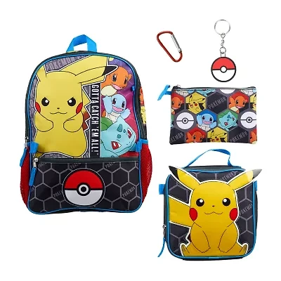 Licensed Pokemon 5-Piece Backpack Set