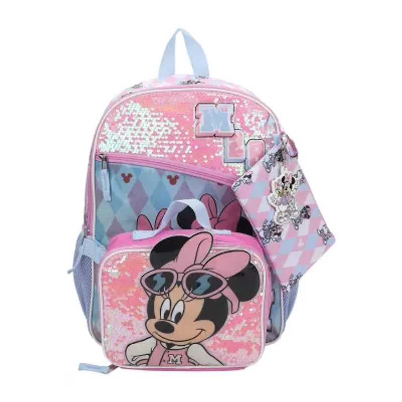 Licensed Disney Minnie Mouse 5-Piece Backpack Set