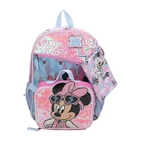 Licensed Disney Minnie Mouse 5-Piece Backpack Set
