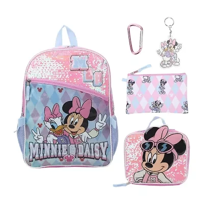Licensed Disney Minnie Mouse 5-Piece Backpack Set