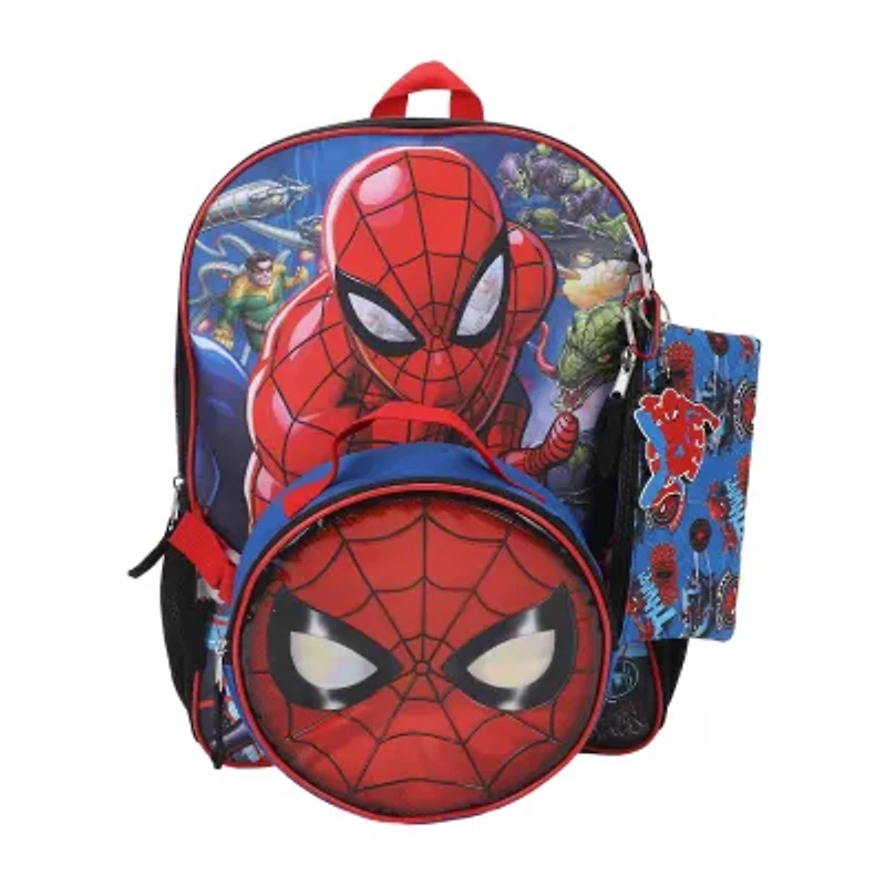 Licensed Marvel Spiderman 5-Piece Backpack Set