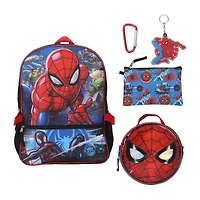 Licensed Marvel Spiderman 5-Piece Backpack Set