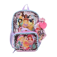 Licensed Disney Princesses 5-Piece Backpack Set