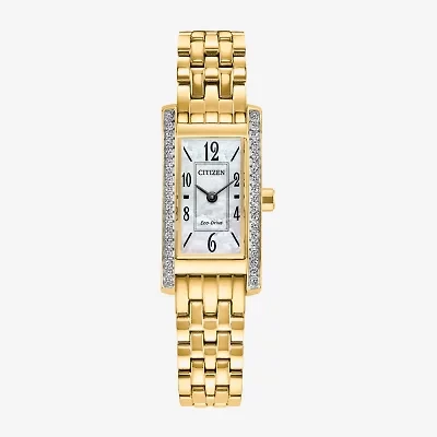 Citizen Womens Gold Tone Stainless Steel Bracelet Watch Eg7112-59d