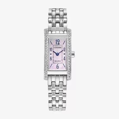 Citizen Womens Silver Tone Stainless Steel Bracelet Watch Eg7110-54y