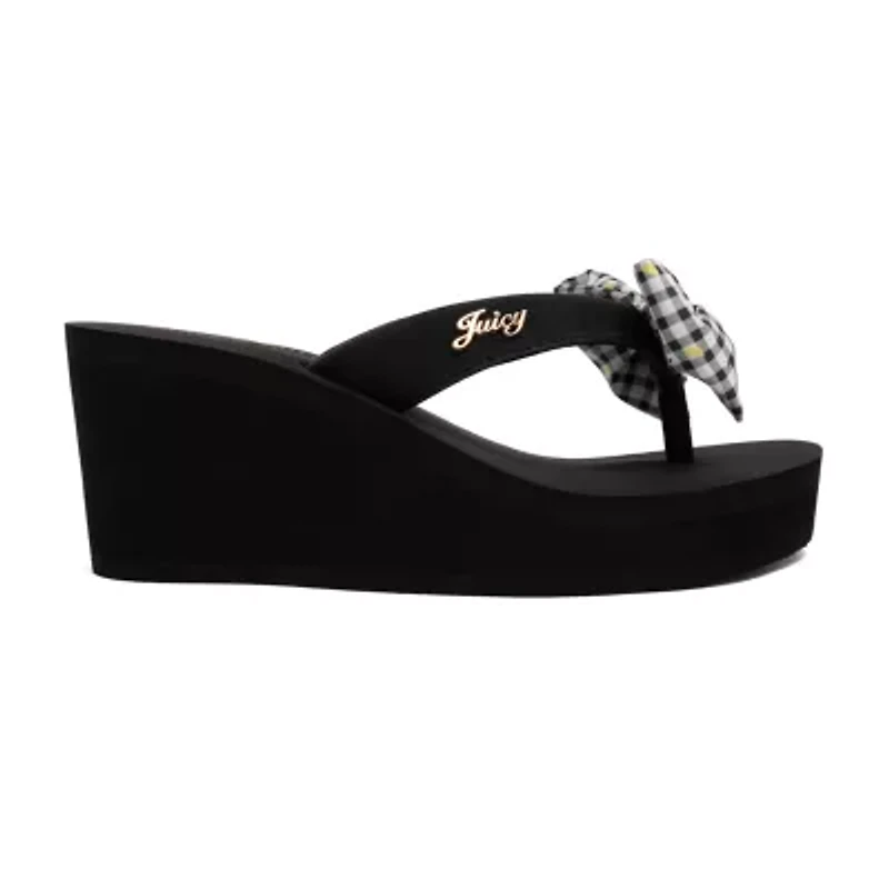Juicy Couture Womens Undine 2 Wedge Sandals