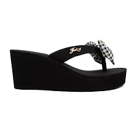 Juicy Couture Womens Undine 2 Wedge Sandals