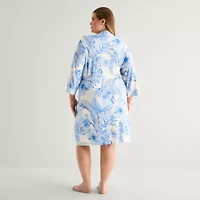 Liz Claiborne Womens Plus Long Sleeve Length Robe