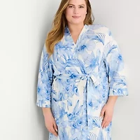 Liz Claiborne Womens Plus Long Sleeve Length Robe