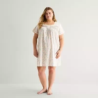 Adonna Womens Plus Short Sleeve Nightgown